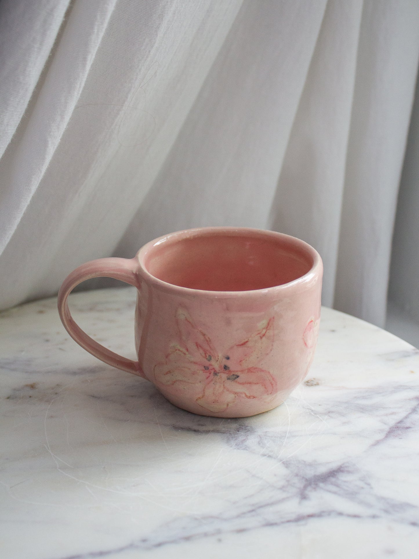 Small Pink and Red Lily Mug No. 16