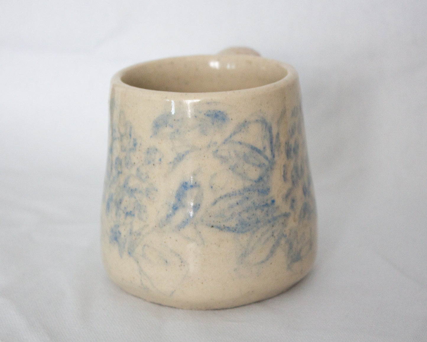 Small Hand Drawn Blue Hydrangea Mug