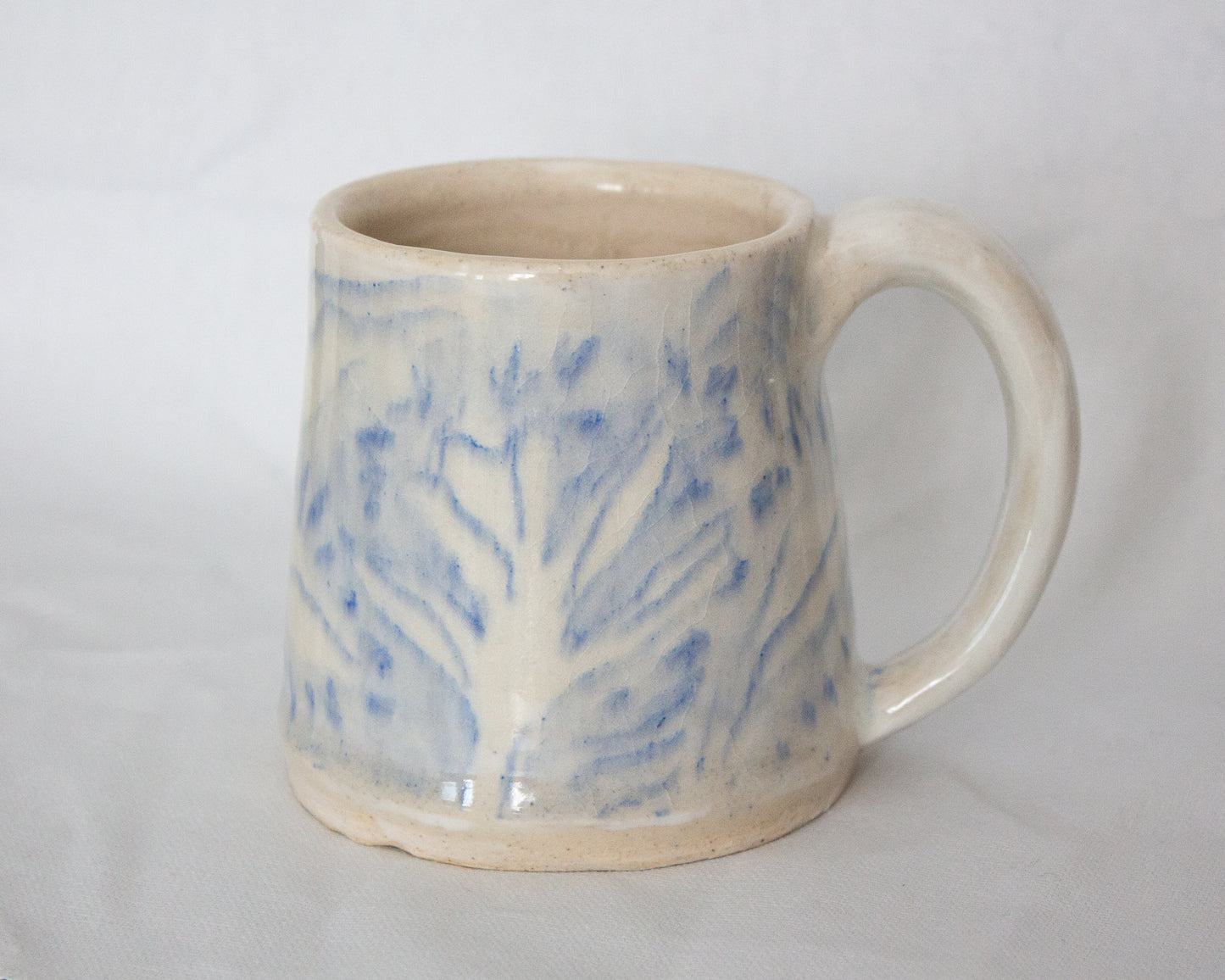 Hand Drawn Floral Blue Mug