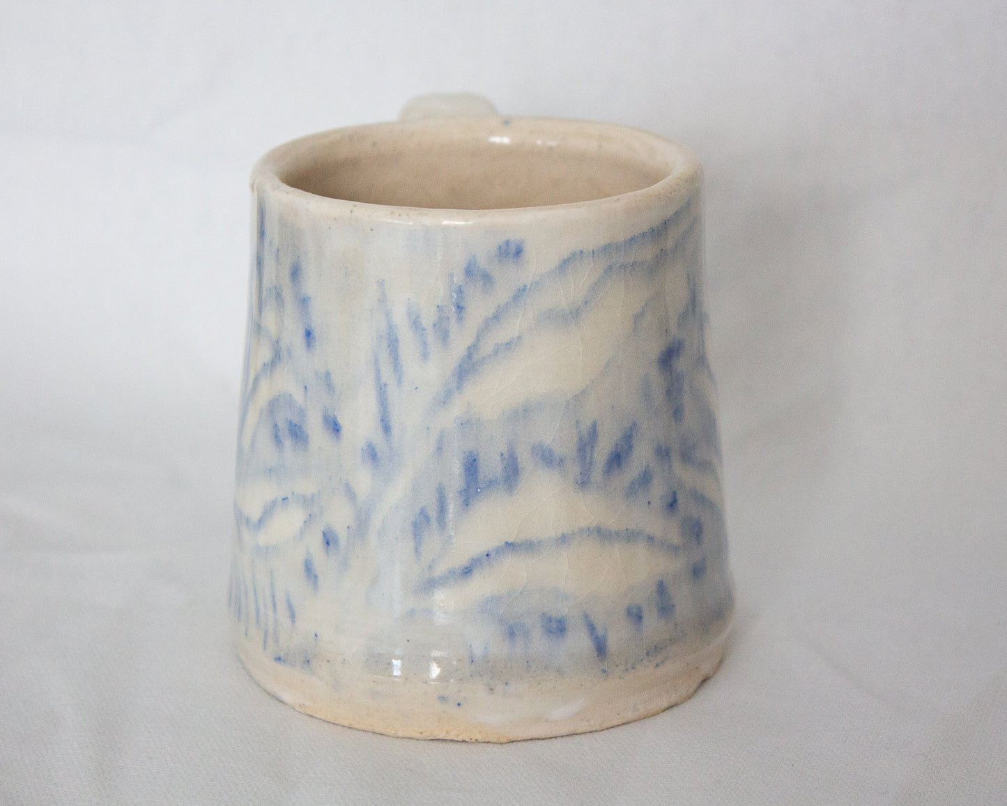 Hand Drawn Floral Blue Mug