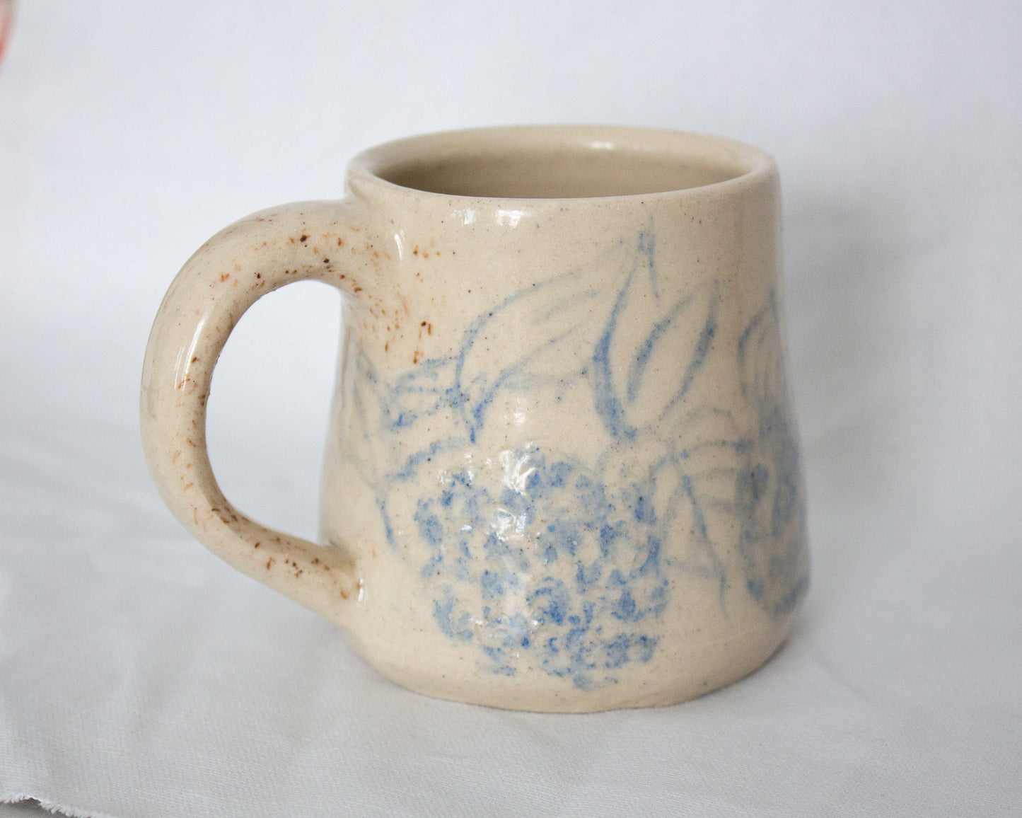 Hand Drawn Blue Hydrangea Mug #2