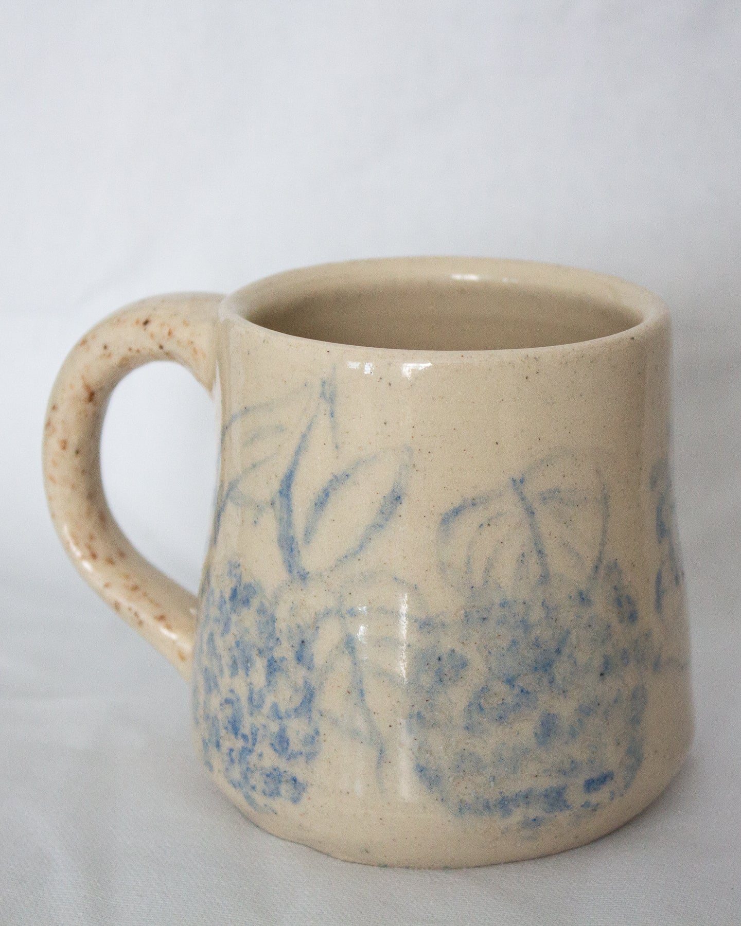 Hand Drawn Blue Hydrangea Mug #2