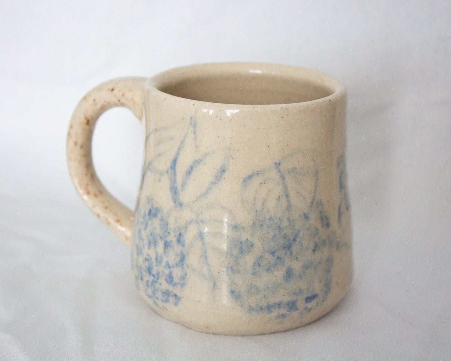 Hand Drawn Blue Hydrangea Mug #2
