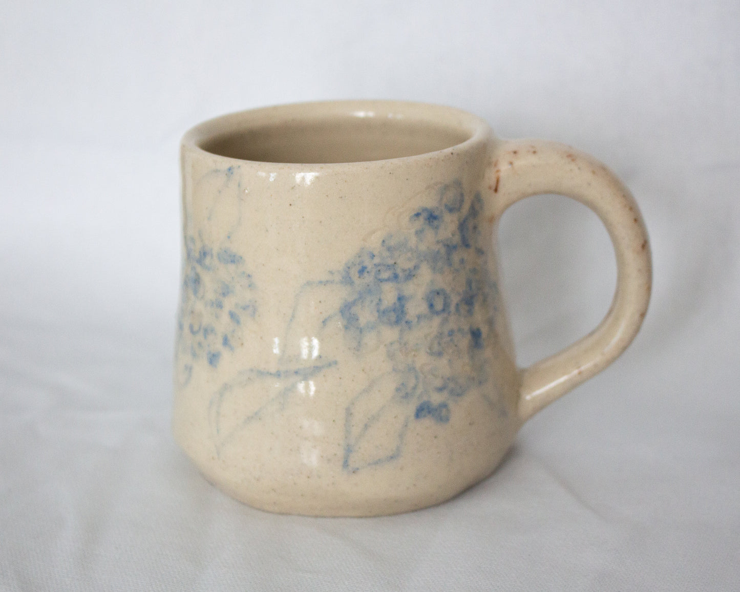 Hand Drawn Blue Hydrangea Mug #2
