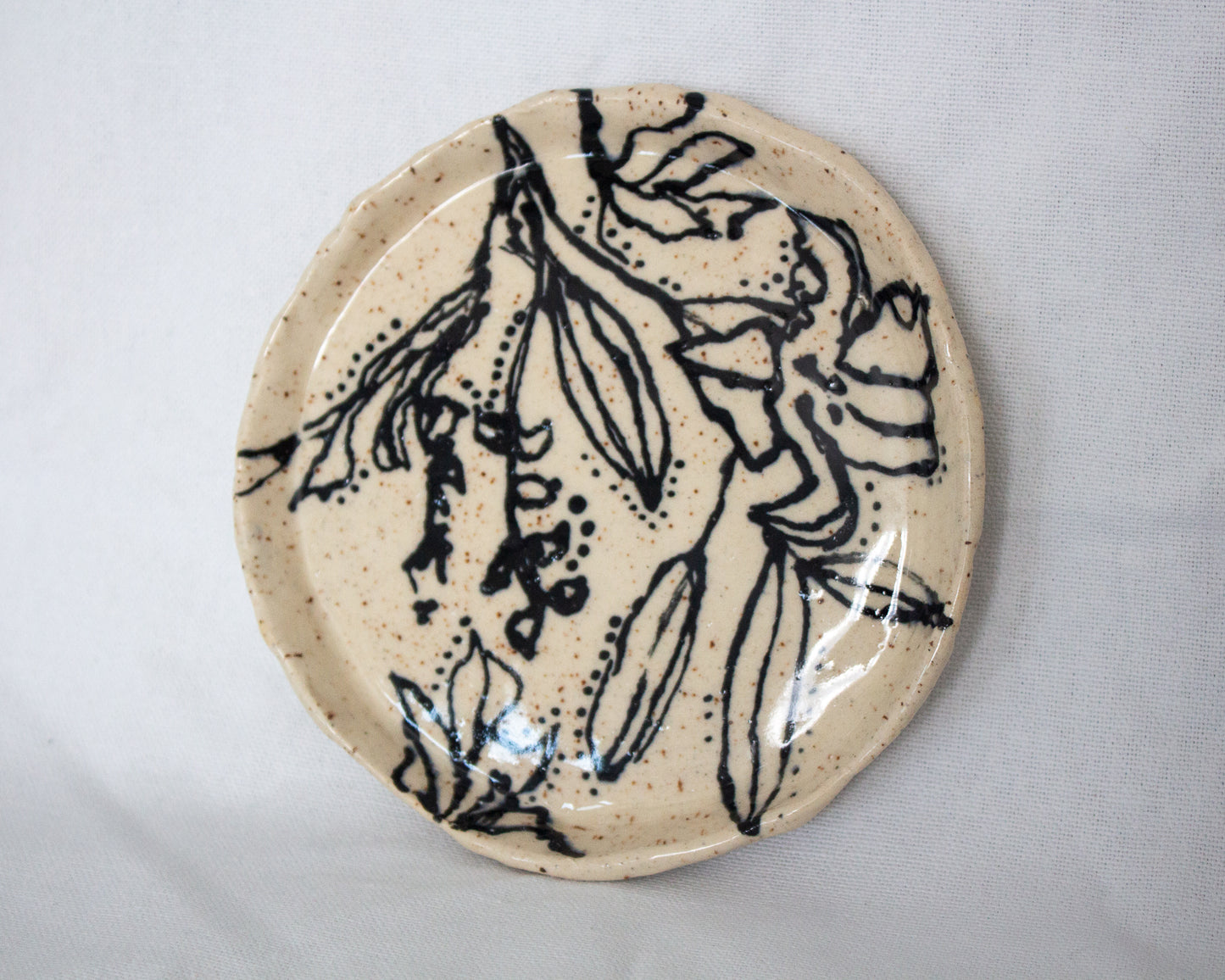 Black and White Hand Painted Tray No. 3