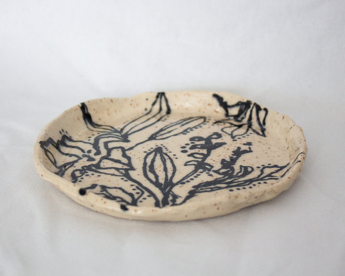Black and White Hand Painted Tray No. 3