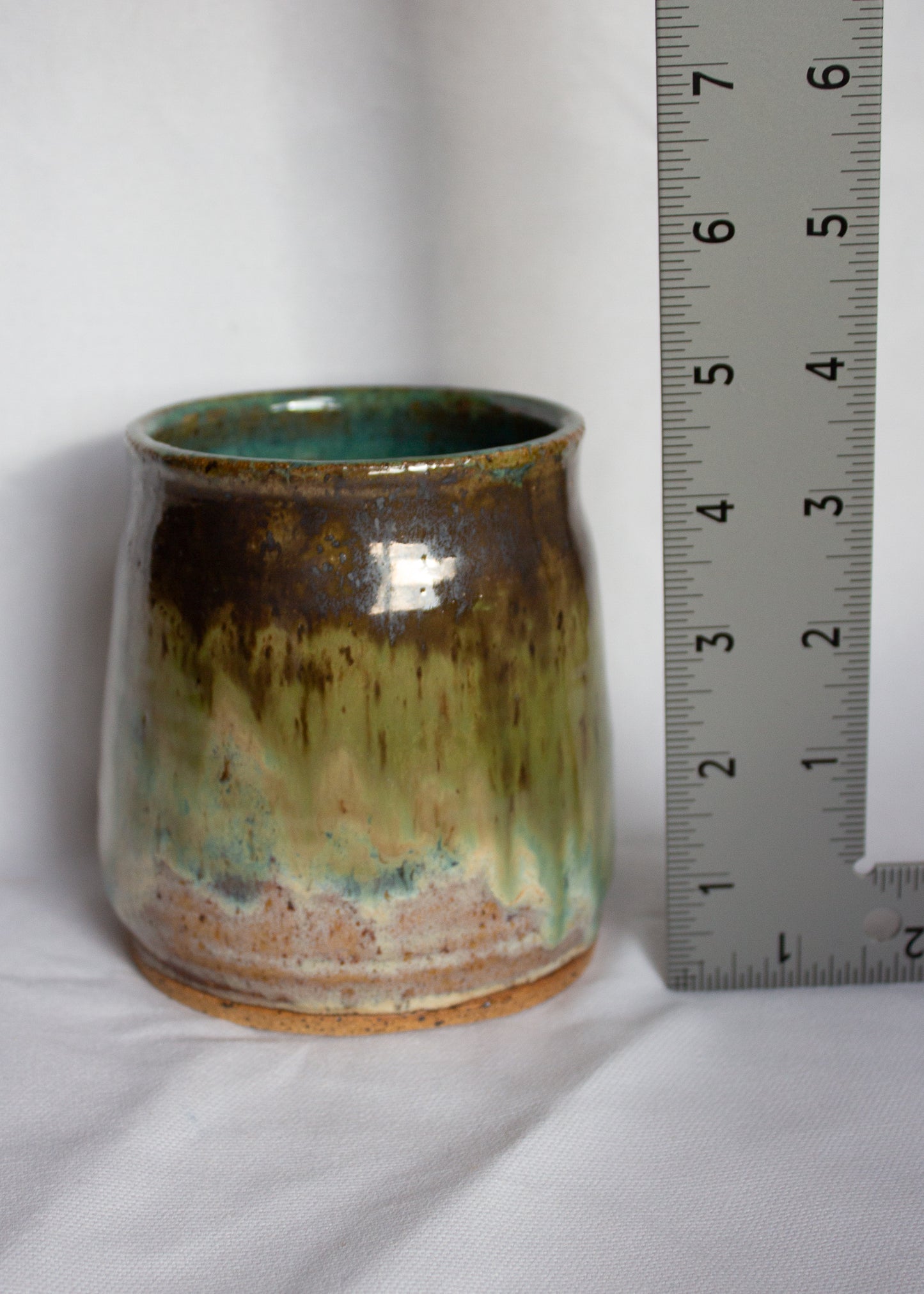 Small Green & Brown Vase