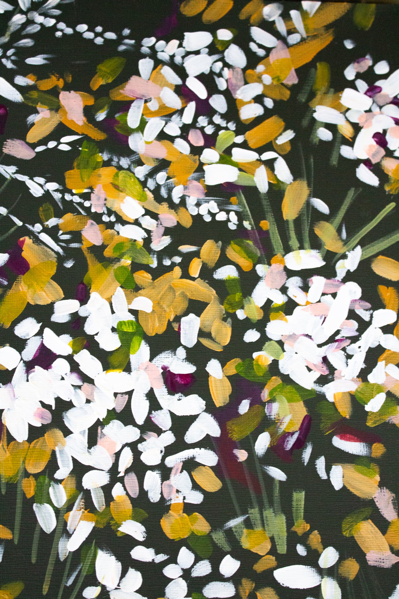 Abstract Floral No. 1 on Wood Panel