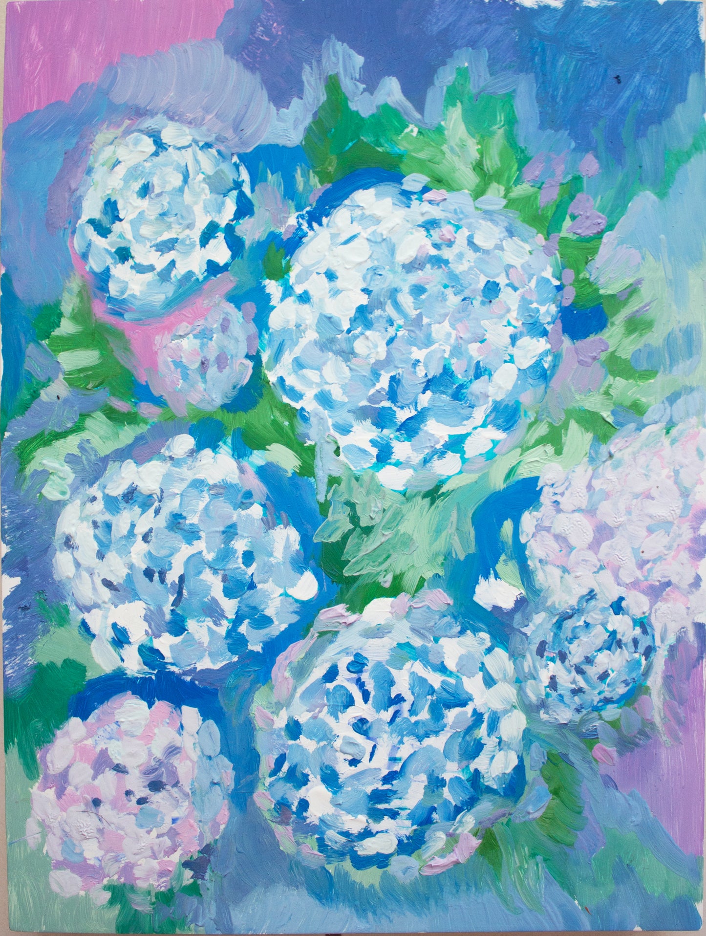 Floral Oil painting on Wood Panel