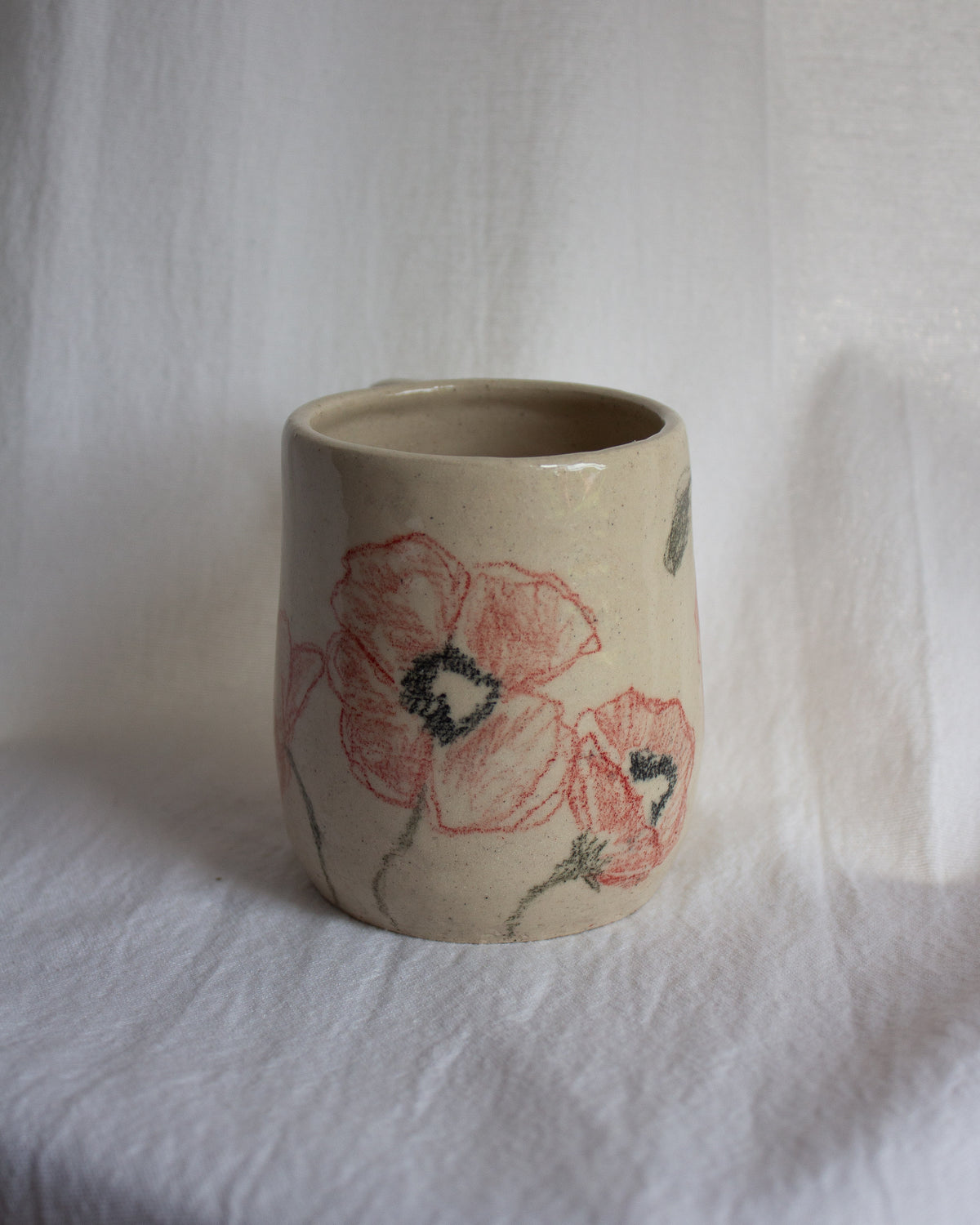 Hand Drawn Poppy Mug No. 3