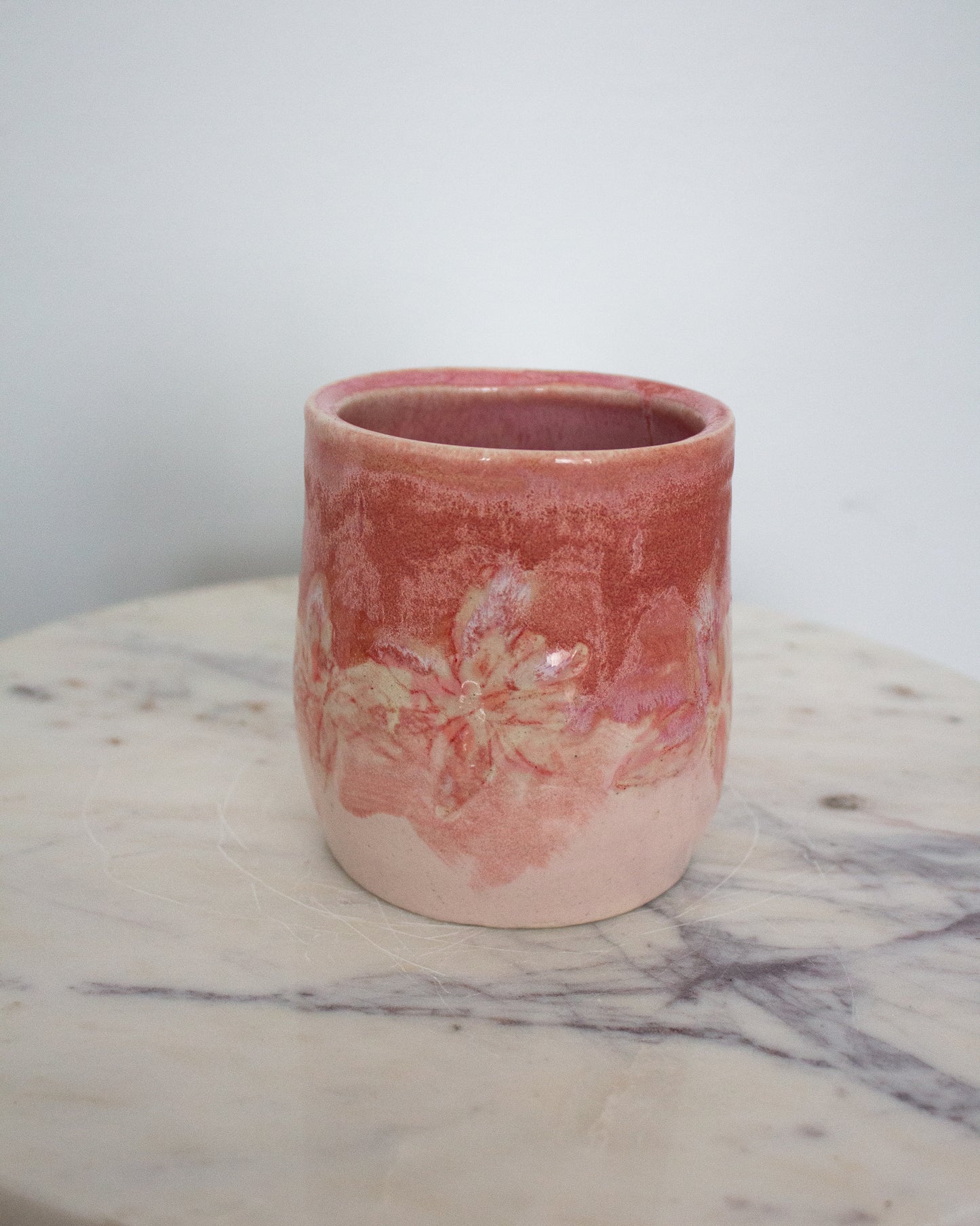 Pink Hand Painted Mug No. 6
