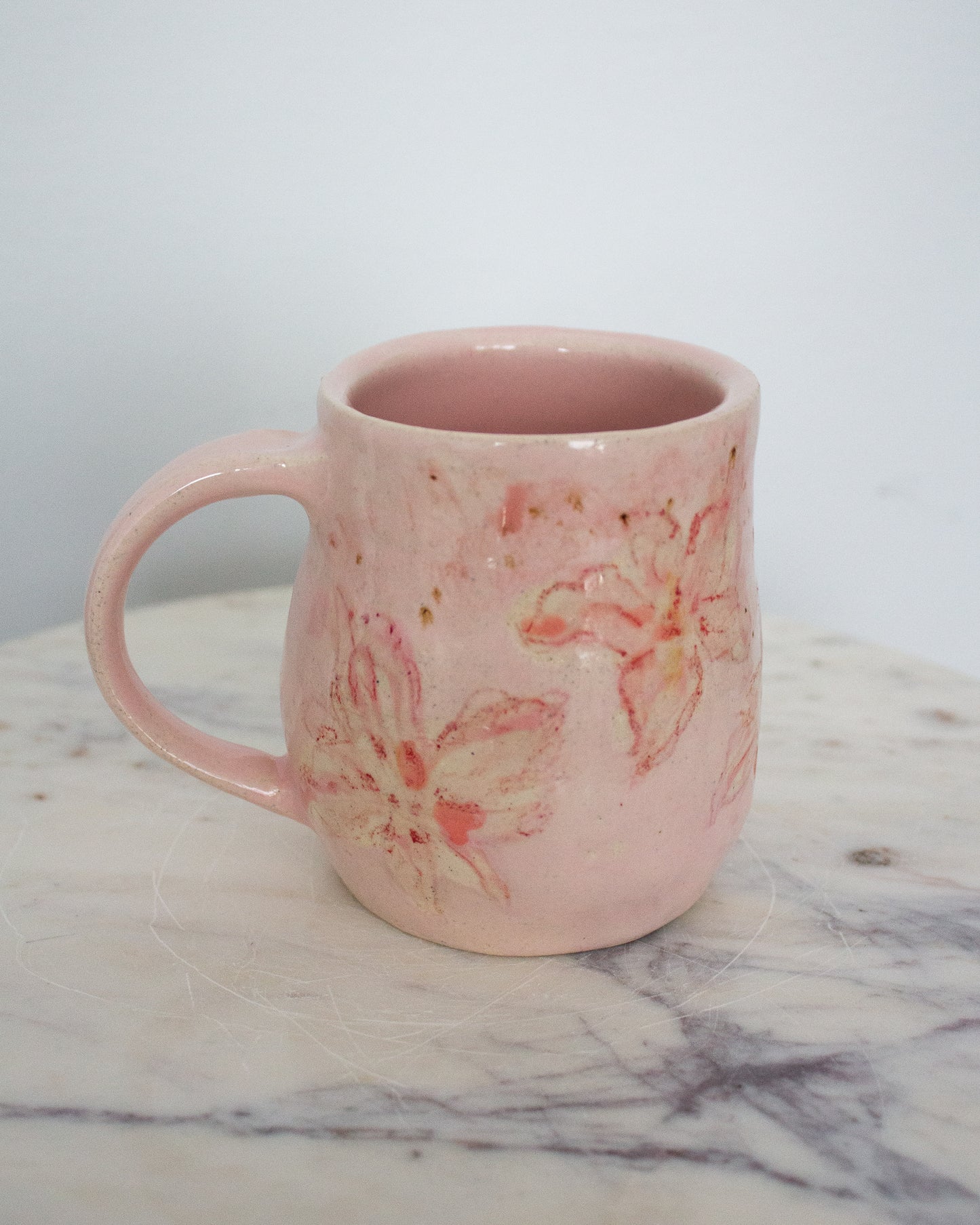 Baby Pink Hand Painted Mug No. 7