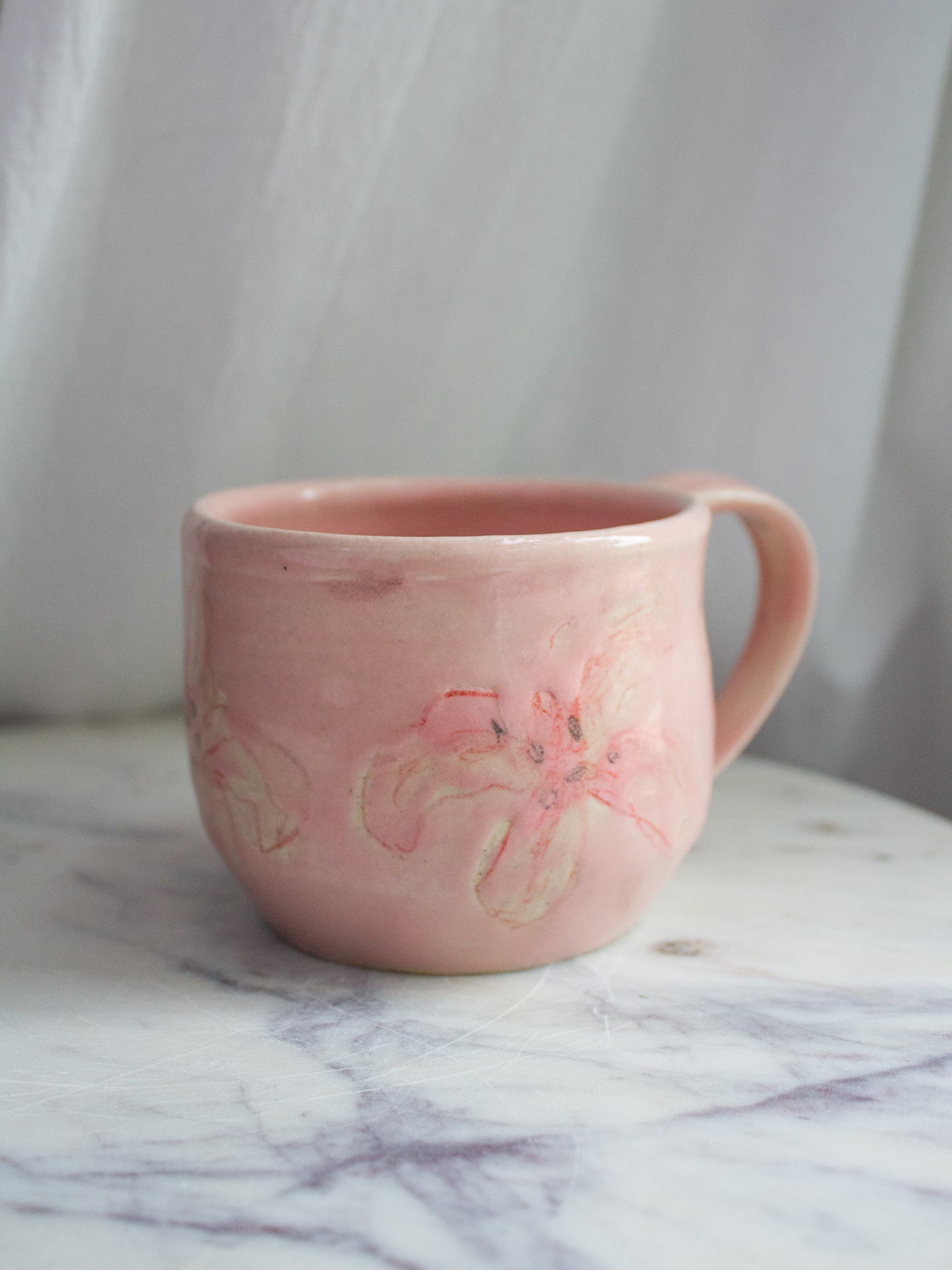 Small Pink and Red Lily Mug No. 16