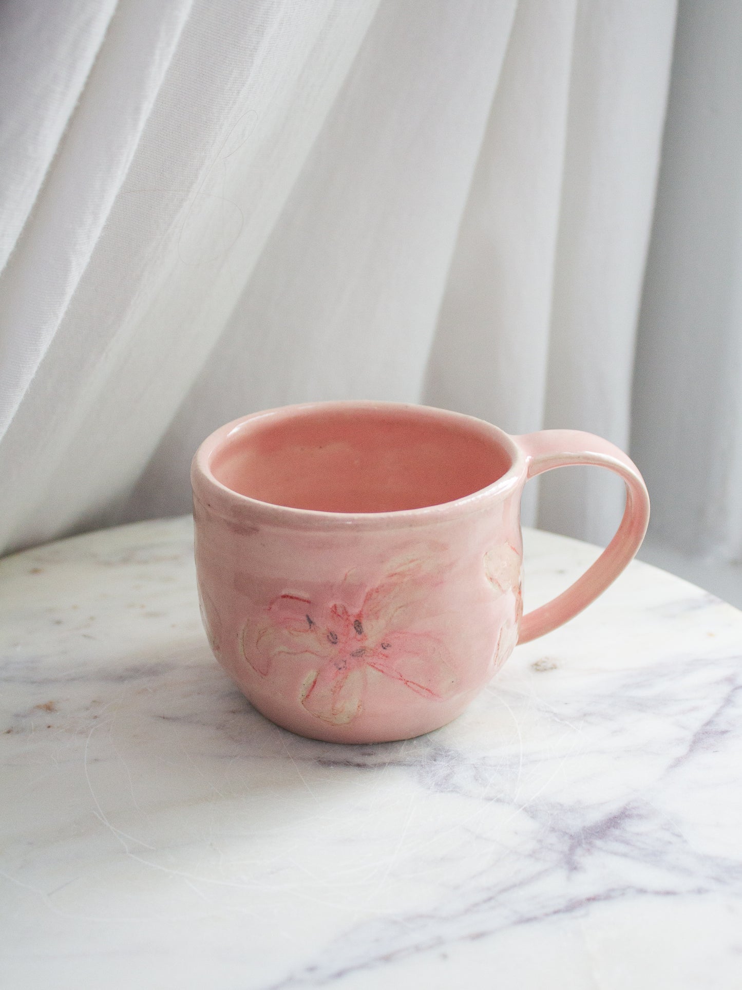Small Pink and Red Lily Mug No. 16