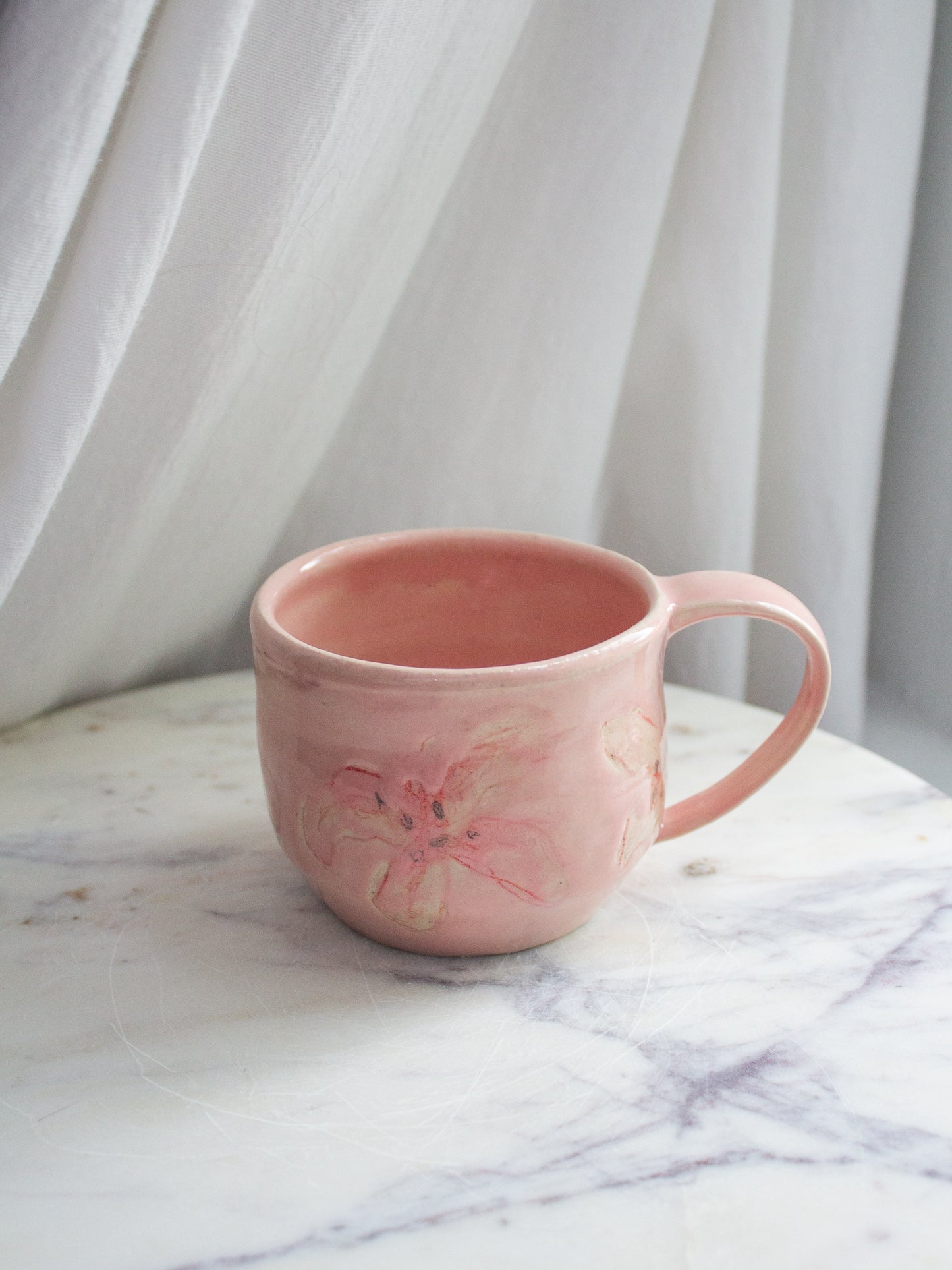 Small Pink and Red Lily Mug No. 16