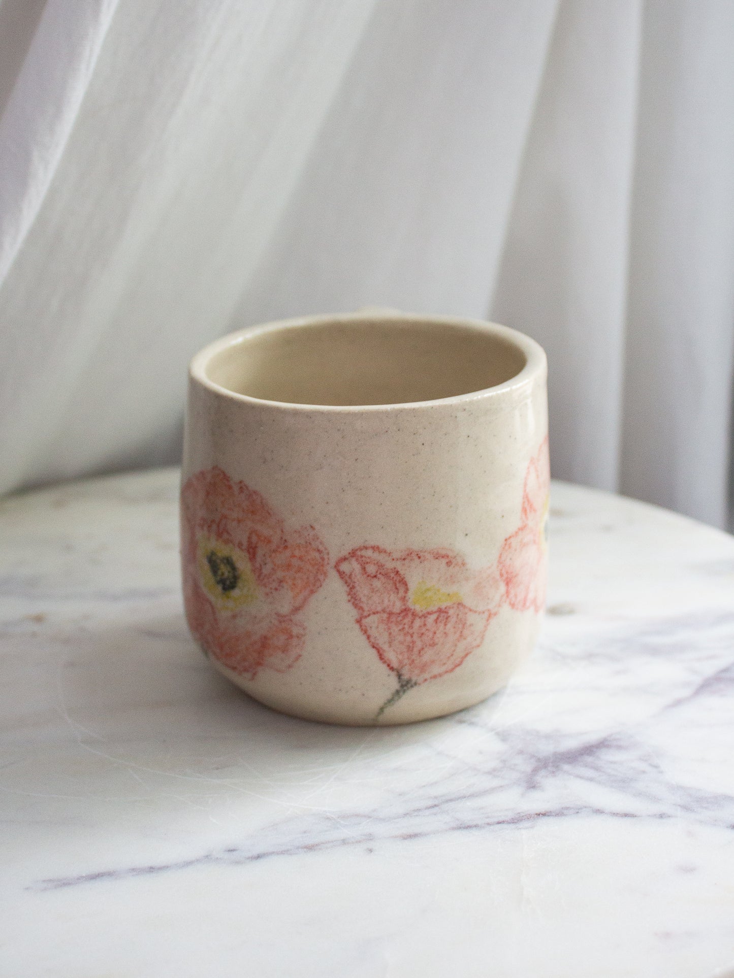 Hand Drawn Poppy Mug No. 11