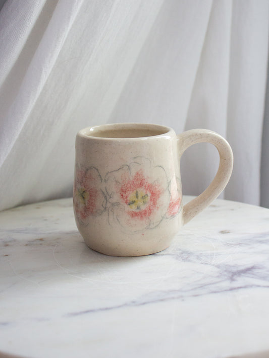 Hand Drawn Poppy Mug No. 6