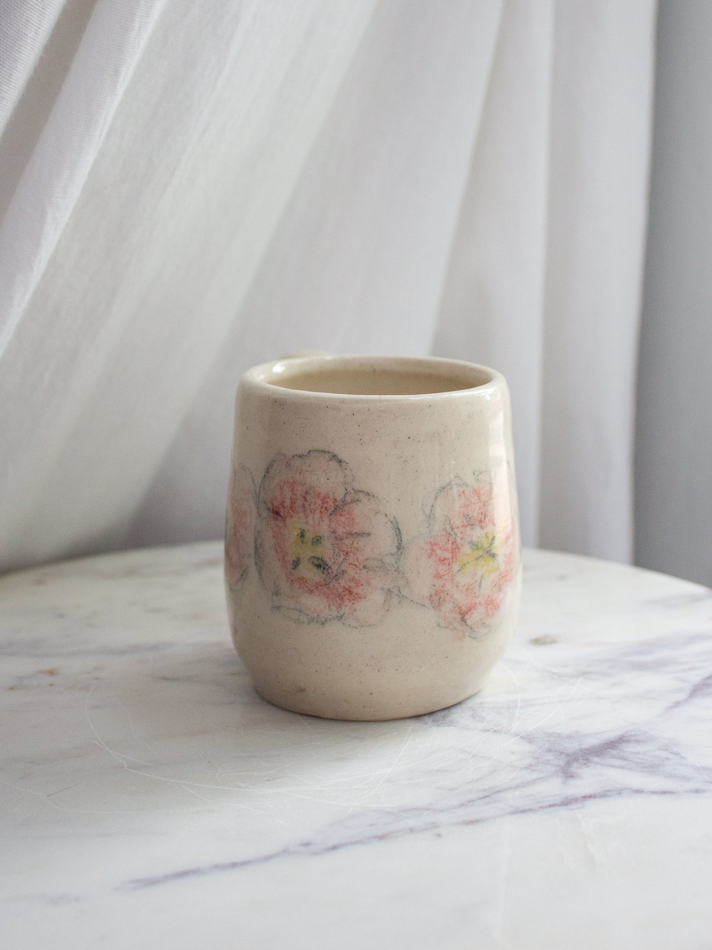 Hand Drawn Poppy Mug No. 6
