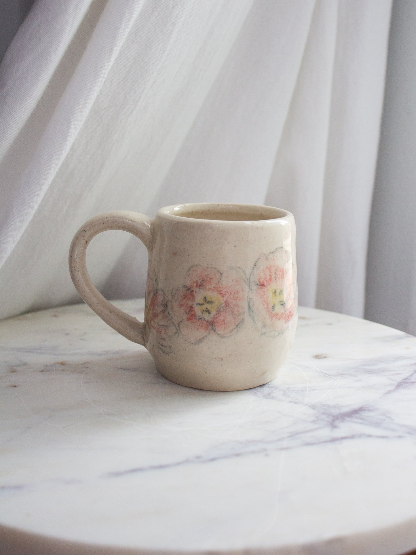 Hand Drawn Poppy Mug No. 6