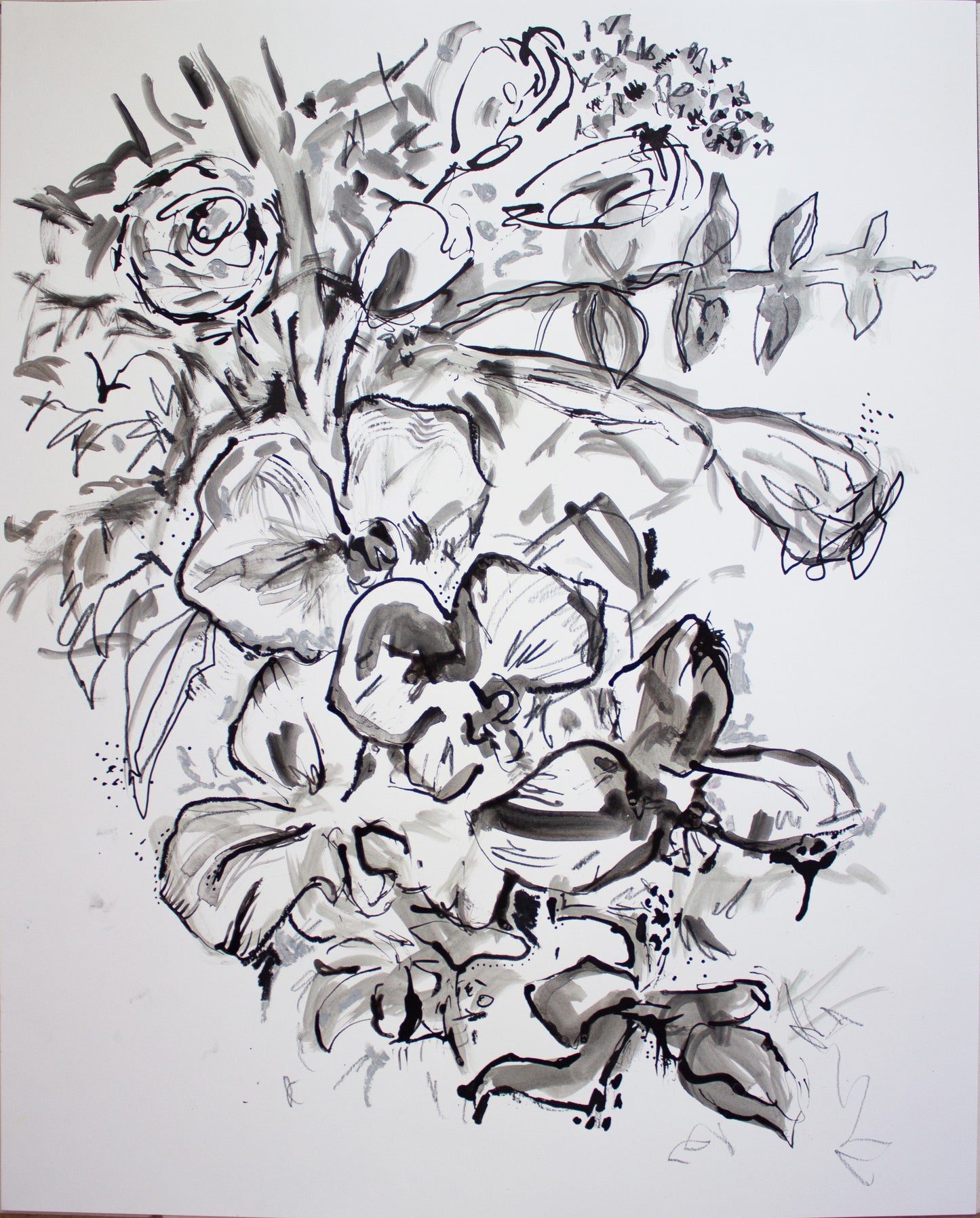 Floral on Paper - B&W