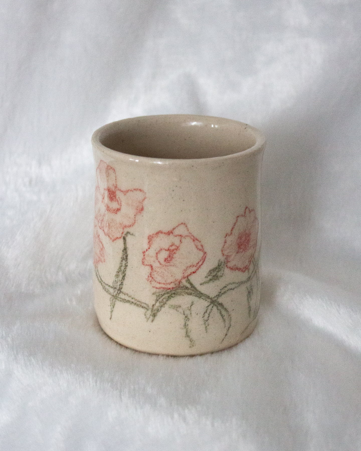 Hand Drawn Red Poppy Mug