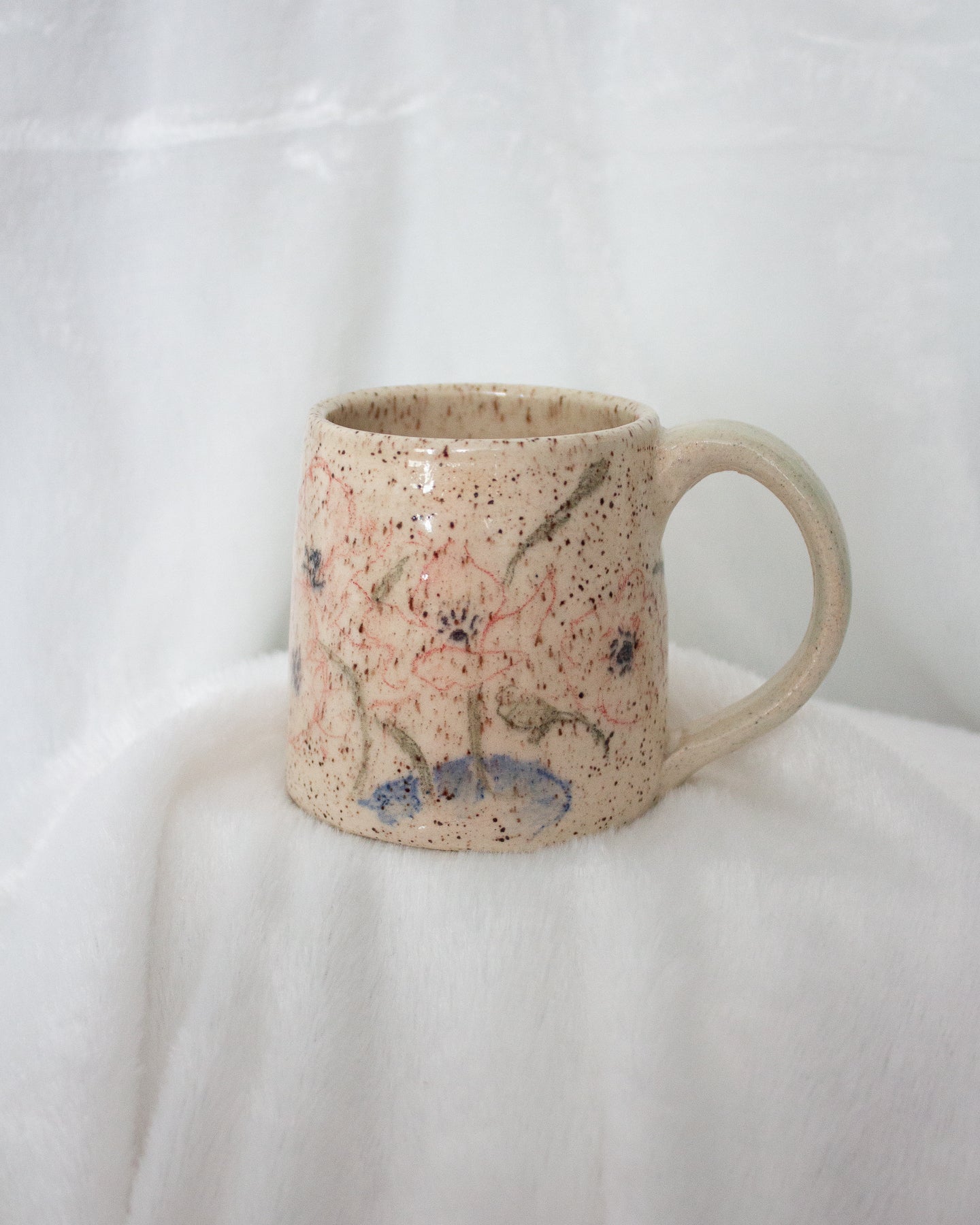 Give it Time Hand Drawn Floral Mug