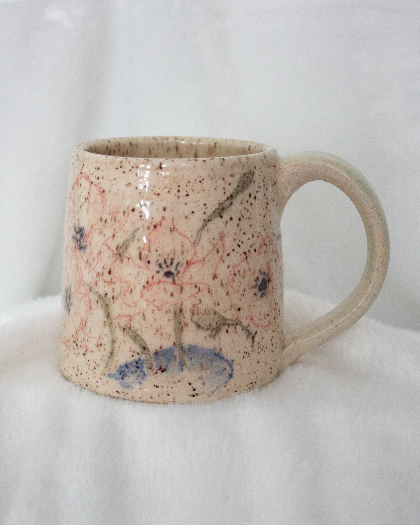 Give it Time Hand Drawn Floral Mug