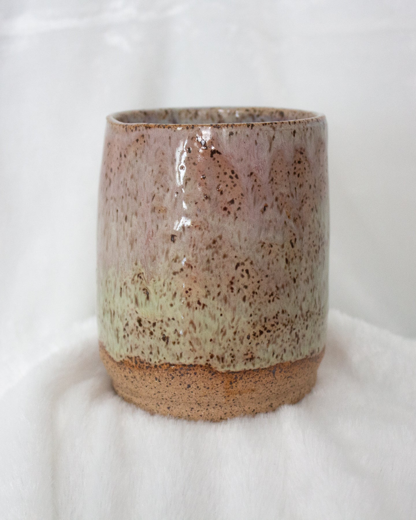 Large Green Speckled Mug