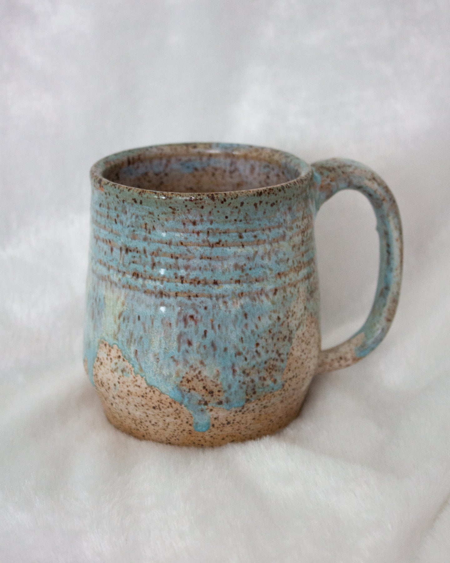 Large Speckled Blue Mug