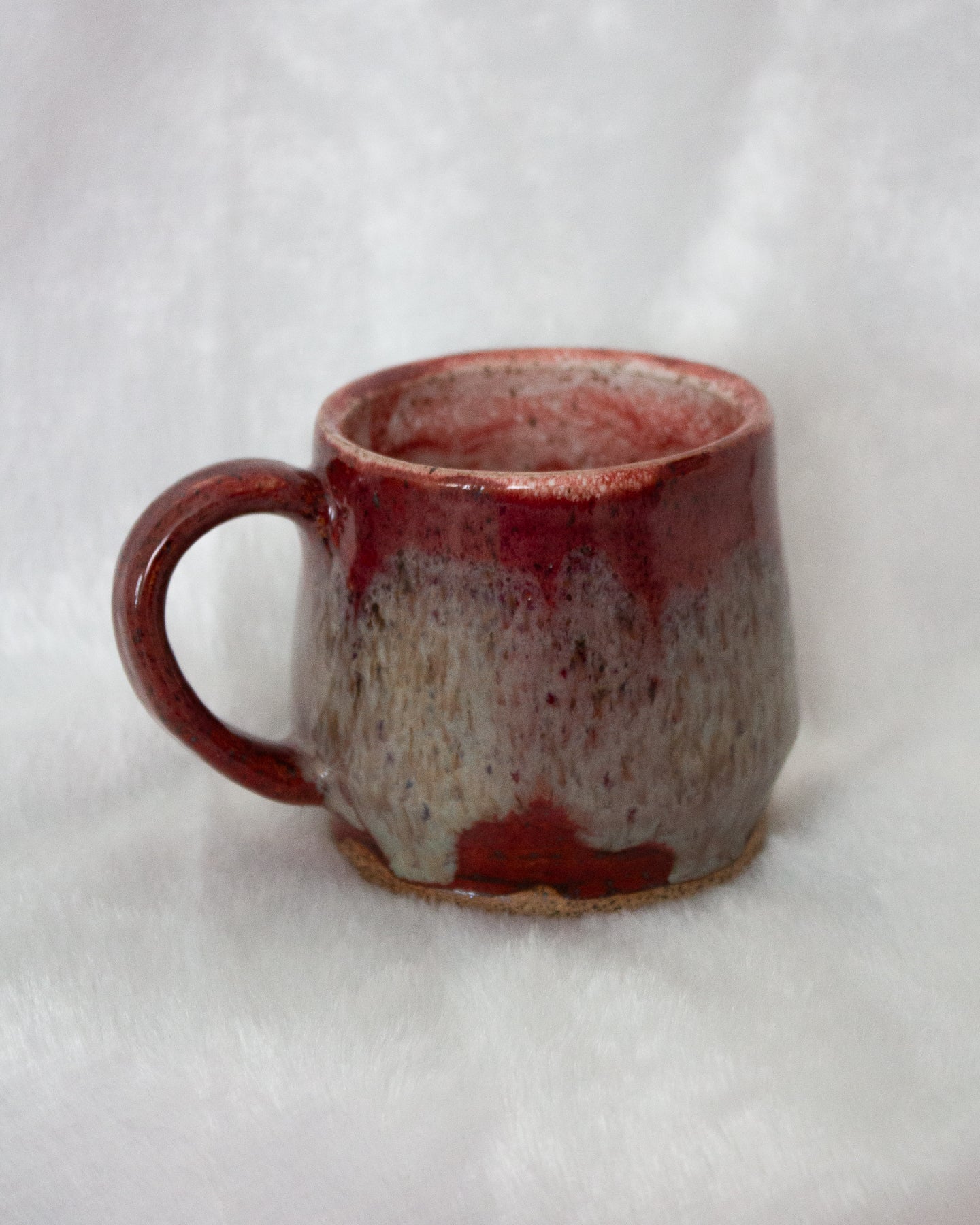 Set of Two Red & Turquoise Mugs