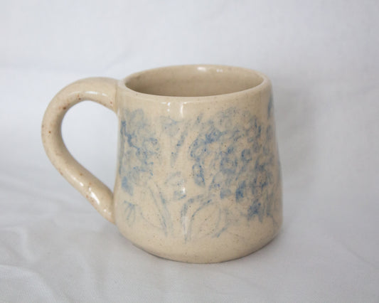 Small Hand Drawn Blue Hydrangea Mug