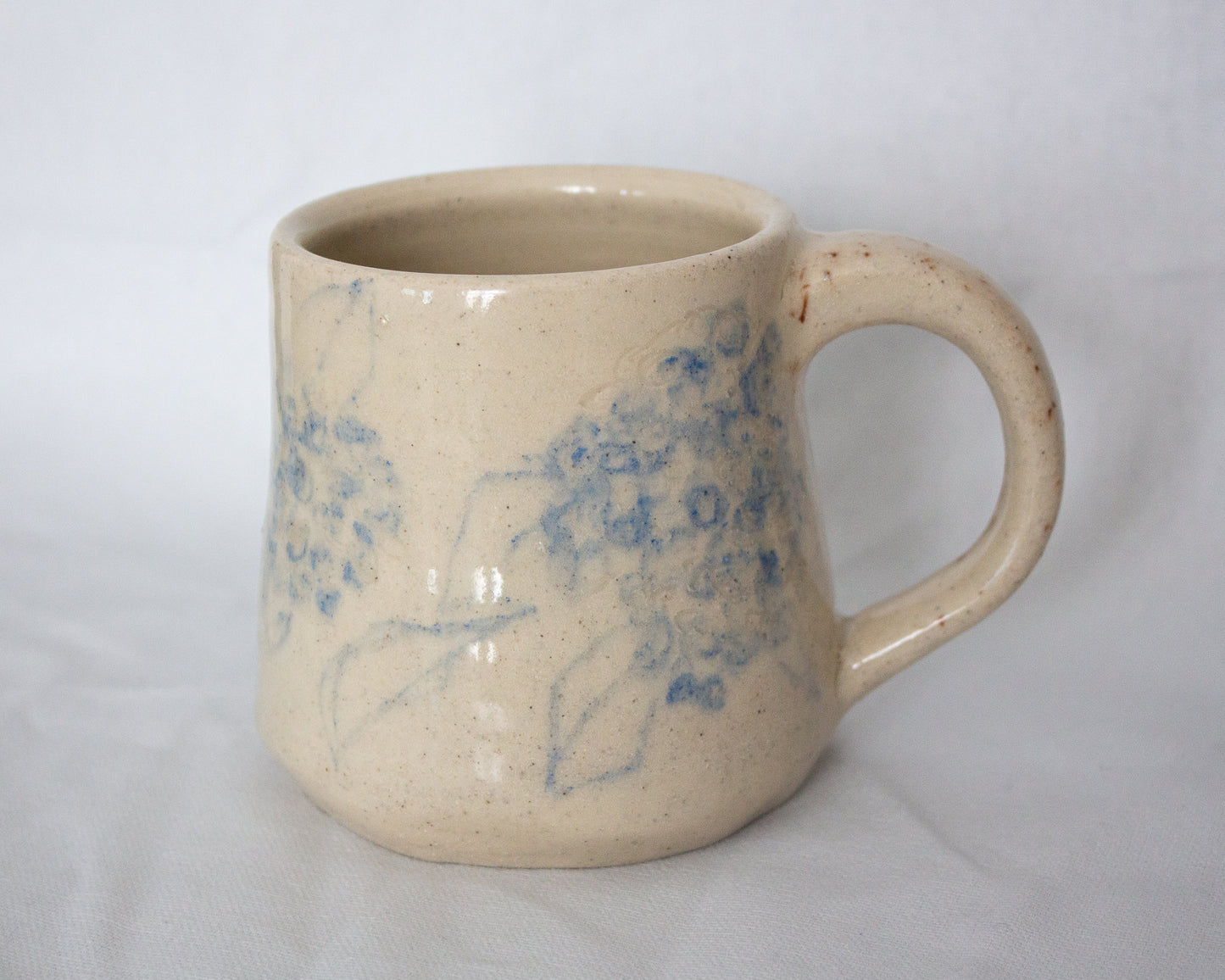 Hand Drawn Blue Hydrangea Mug #2