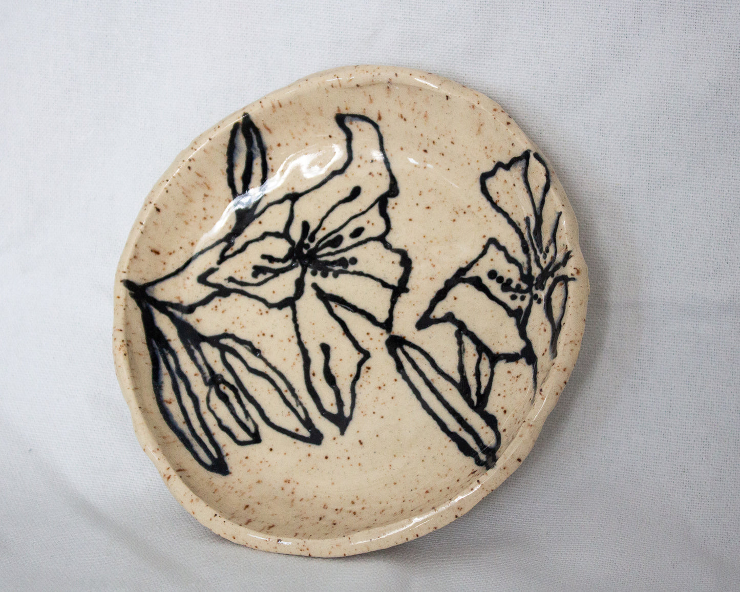 Black and White Hand Painted Tray No. 4