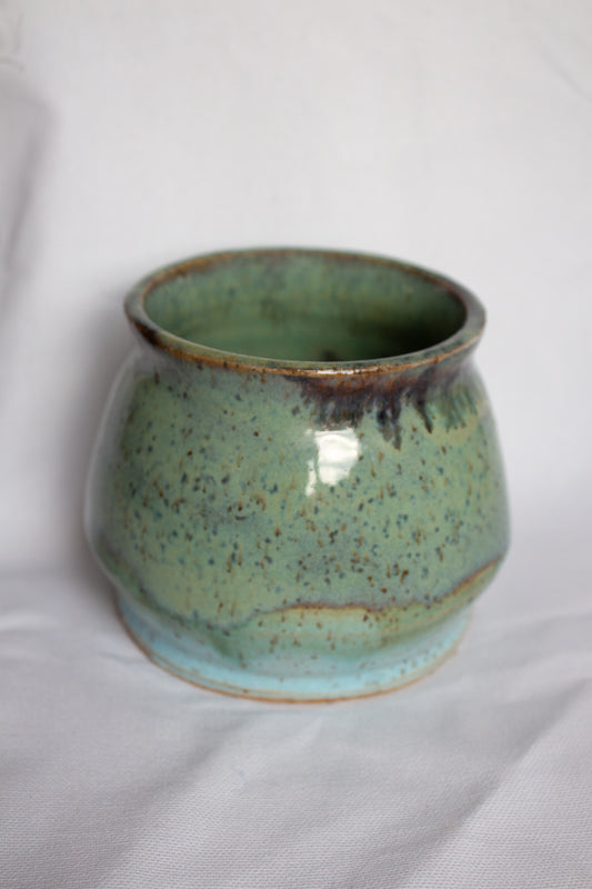 Short Speckled Turquiose Vase