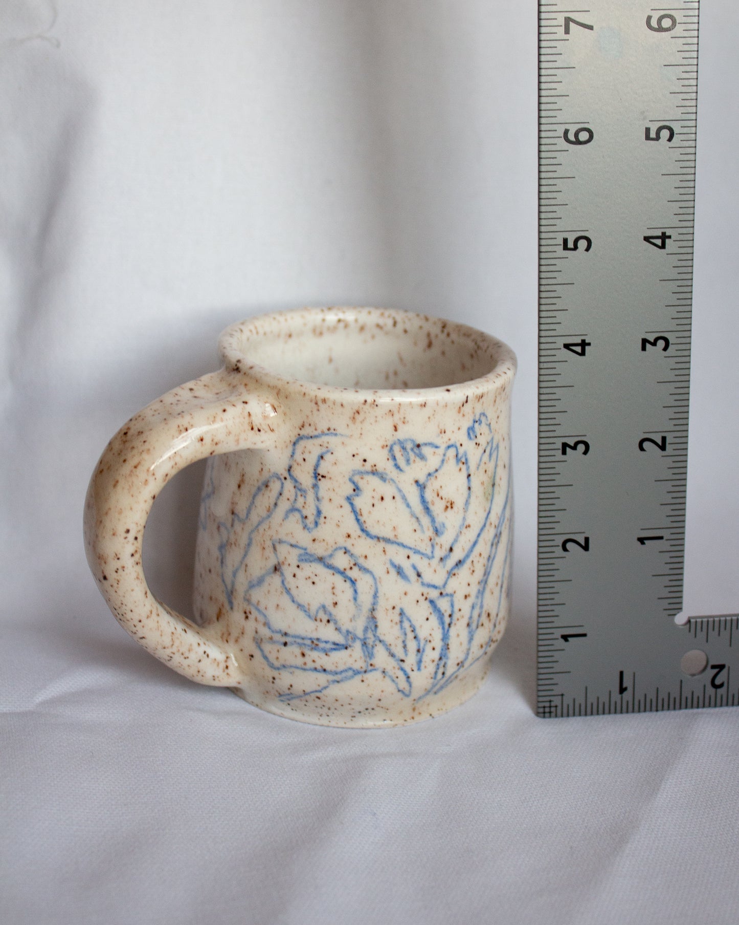 Speckled Blue Hand Drawn Mug #3