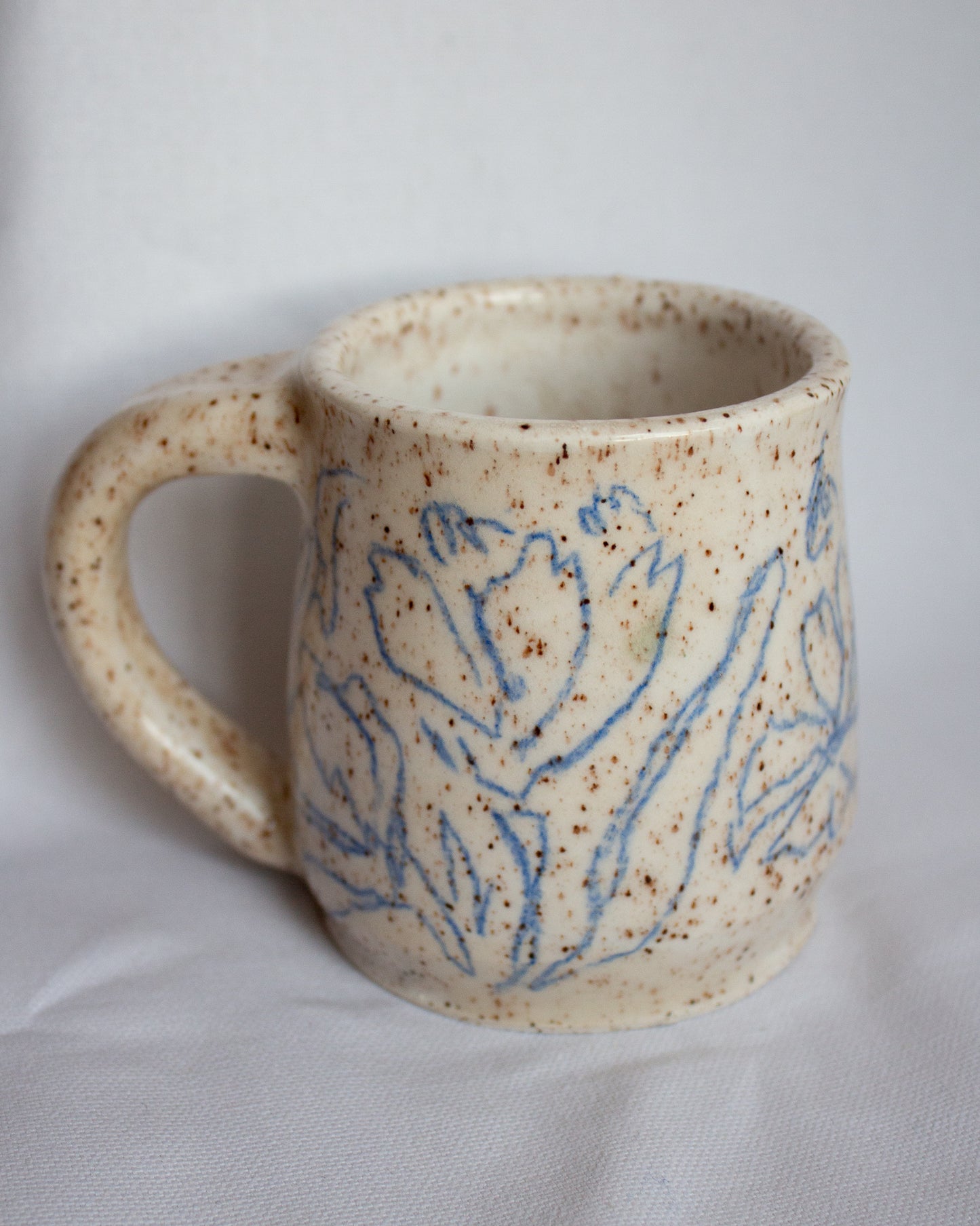Speckled Blue Hand Drawn Mug #3