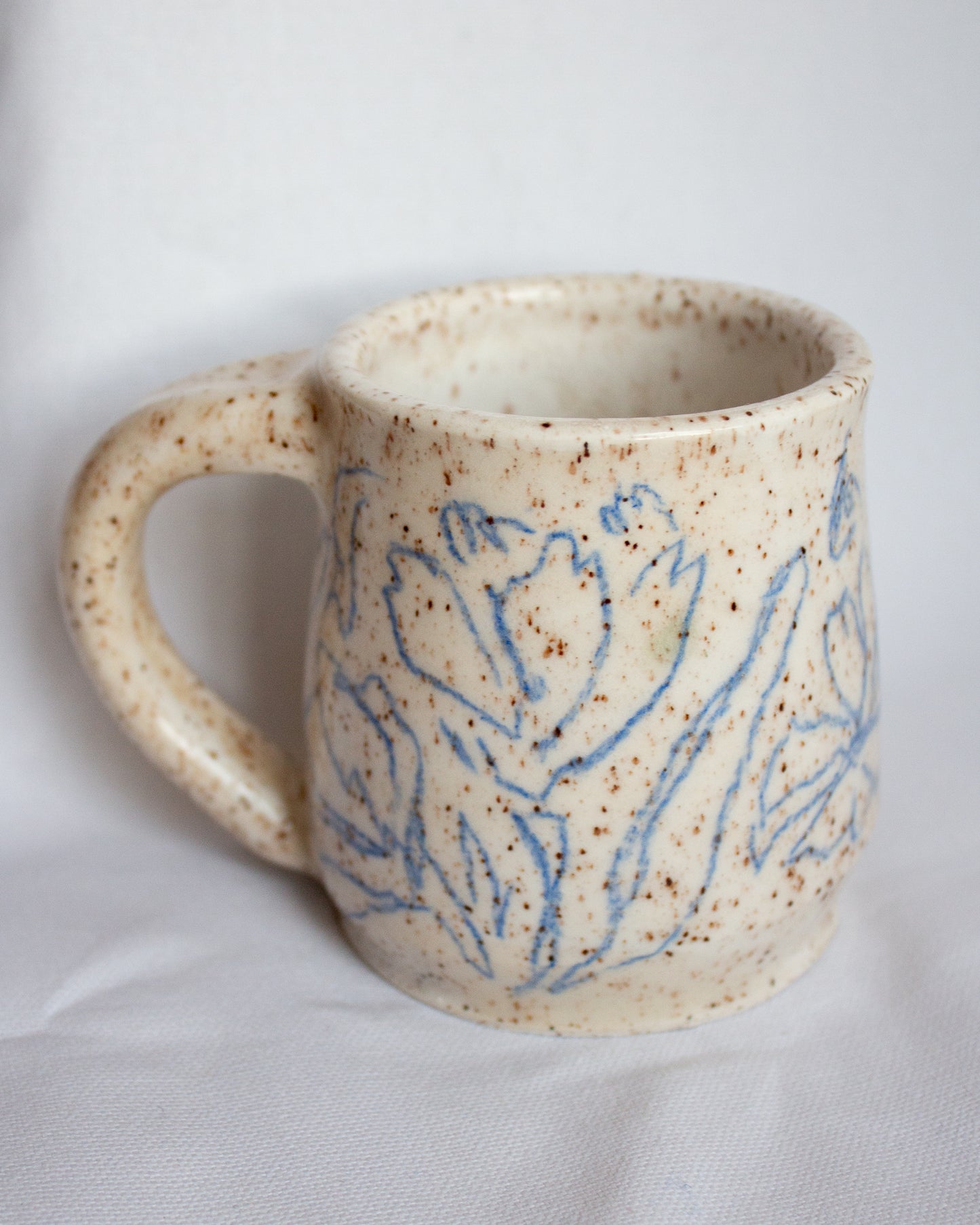 Speckled Blue Hand Drawn Mug #3