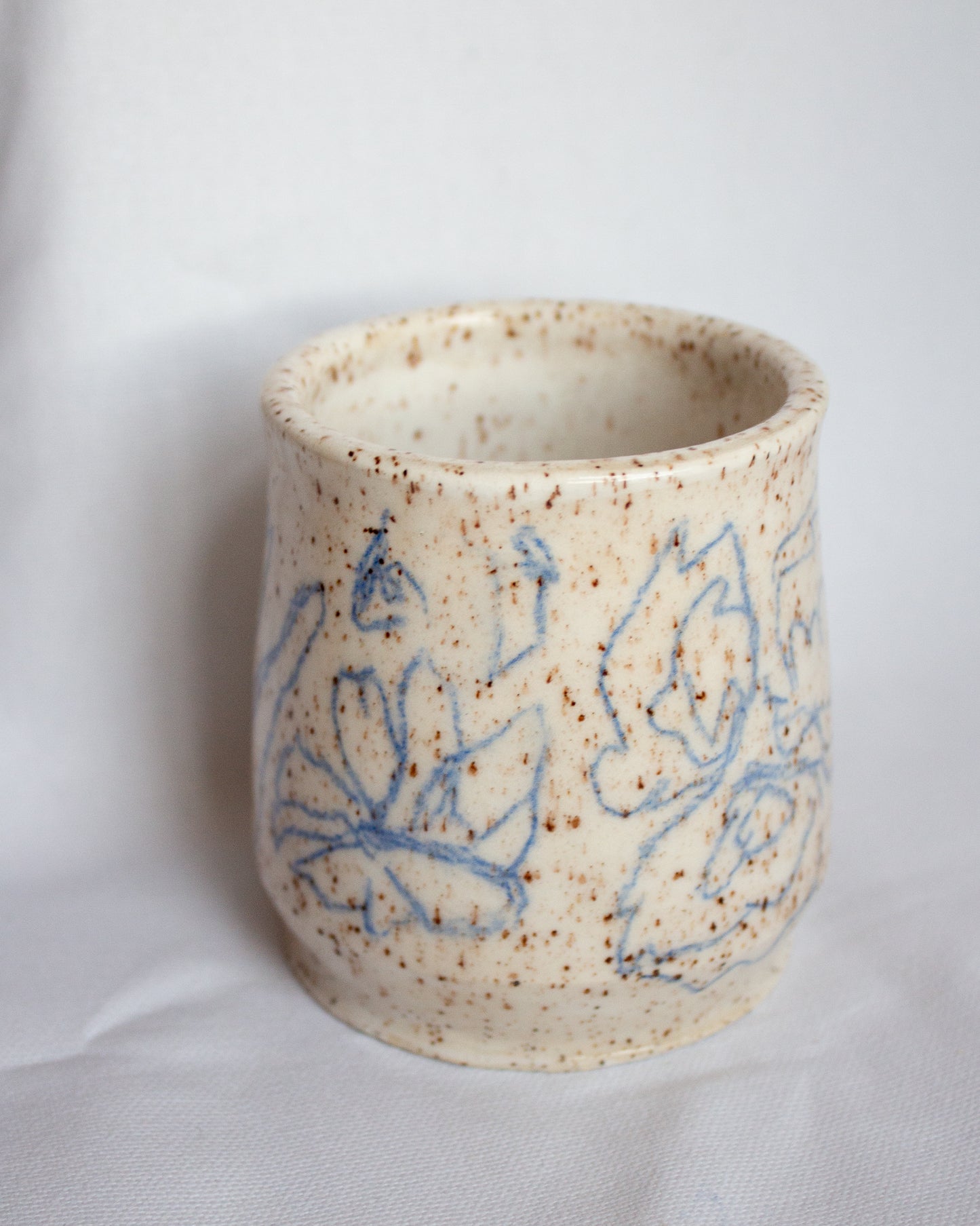 Speckled Blue Hand Drawn Mug #3