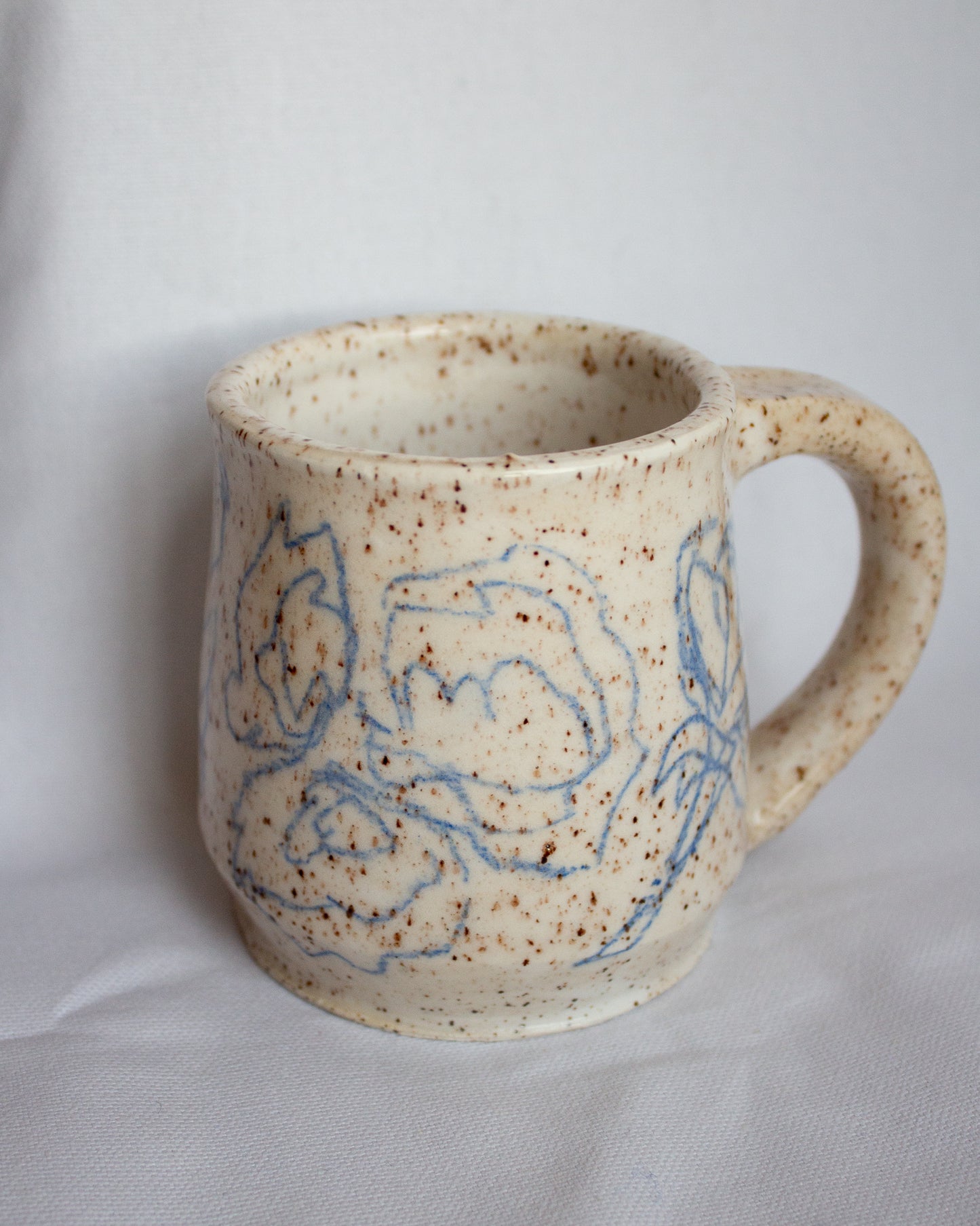 Speckled Blue Hand Drawn Mug #3