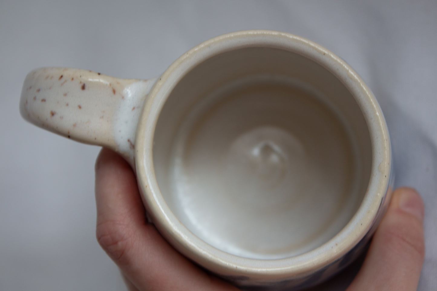 FLAWED GEMS Floral Navy & White Hand Painted Floral Mug
