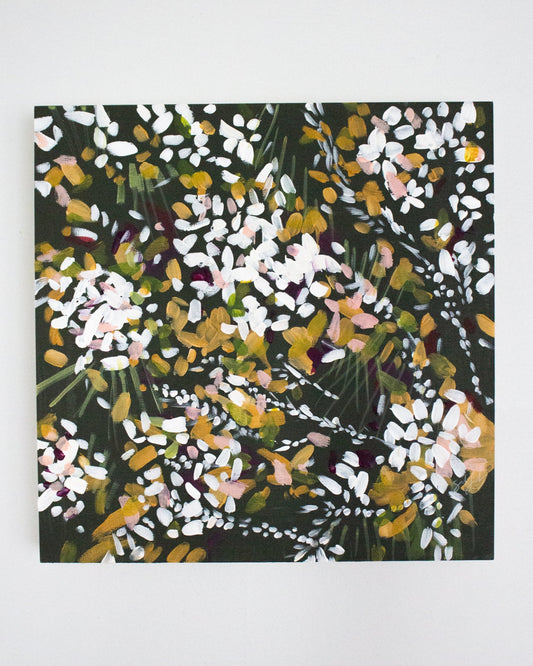 Abstract Floral No. 1 on Wood Panel