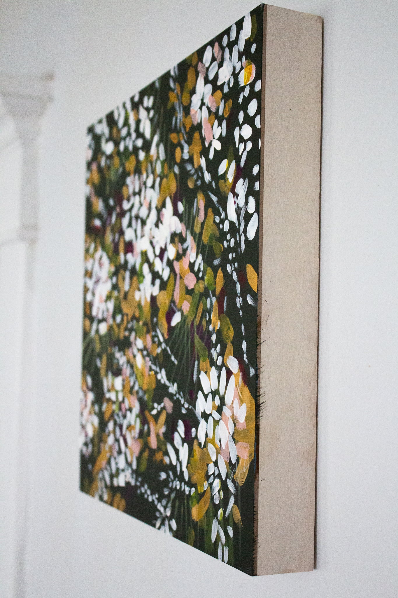 Abstract Floral No. 1 on Wood Panel