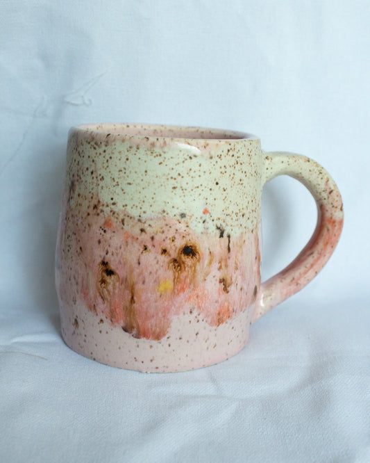 FLAWED GEMS Pink & White Mug