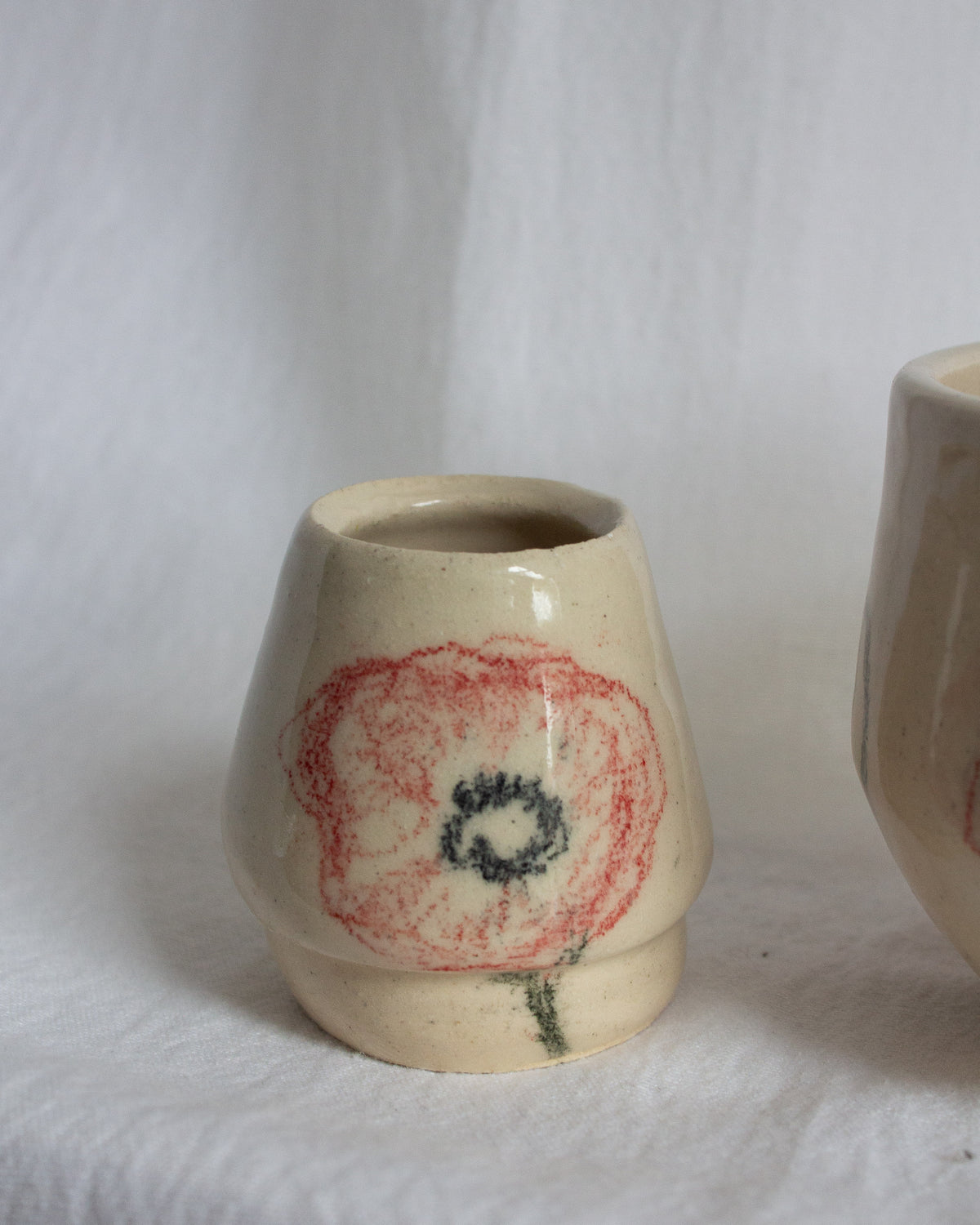 Hand Drawn Poppy Matcha Set No. 29