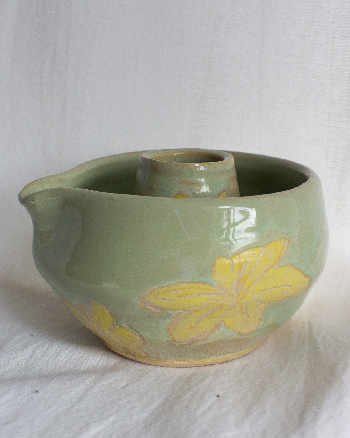 Hand Painted Lily Matcha Set No. 28