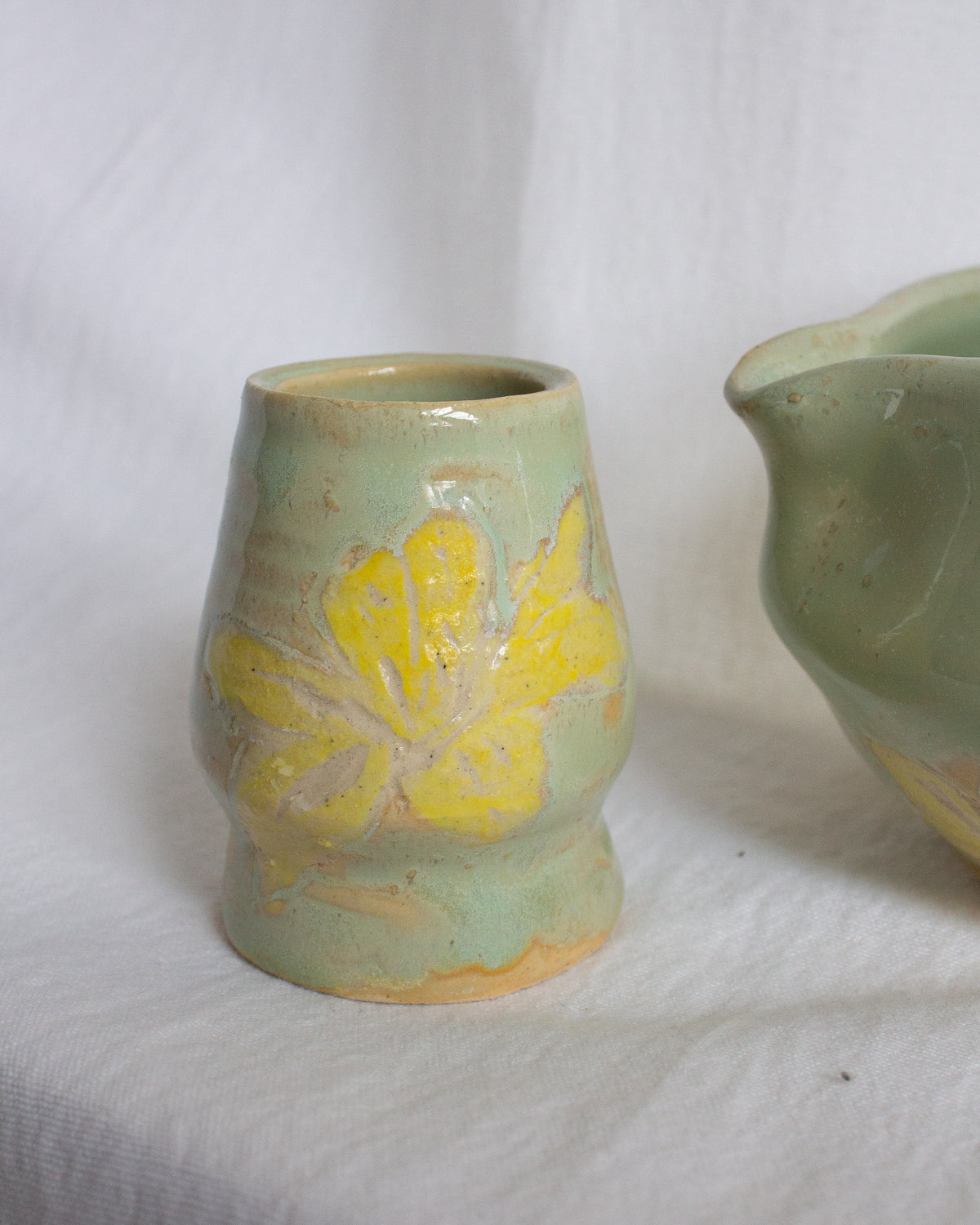 Hand Painted Lily Matcha Set No. 28