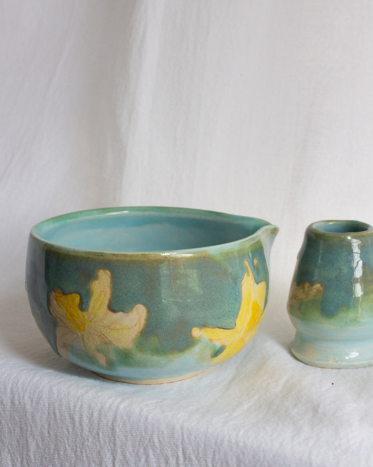 Hand Painted Daffodil Matcha Set No. 27