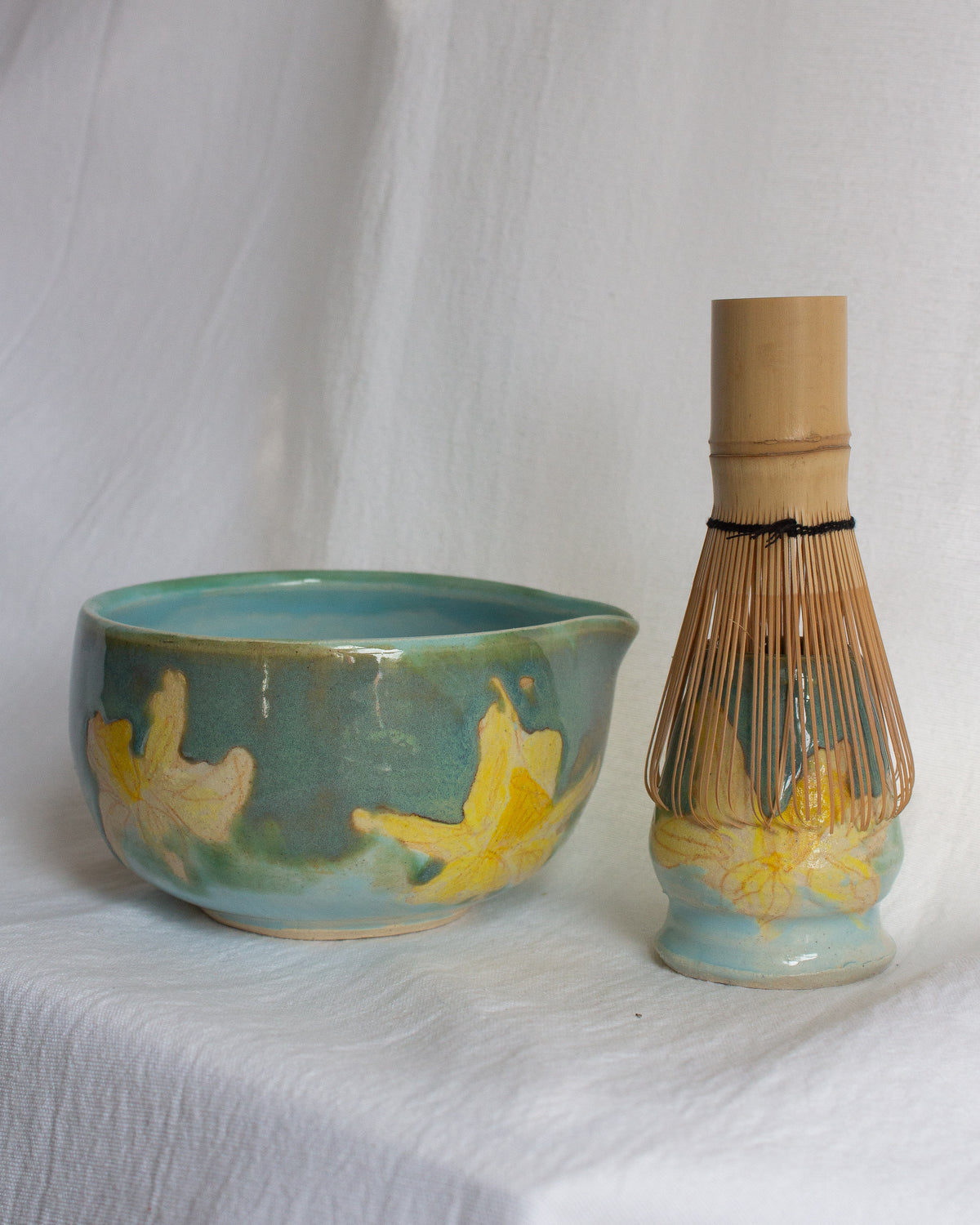 Hand Painted Daffodil Matcha Set No. 27