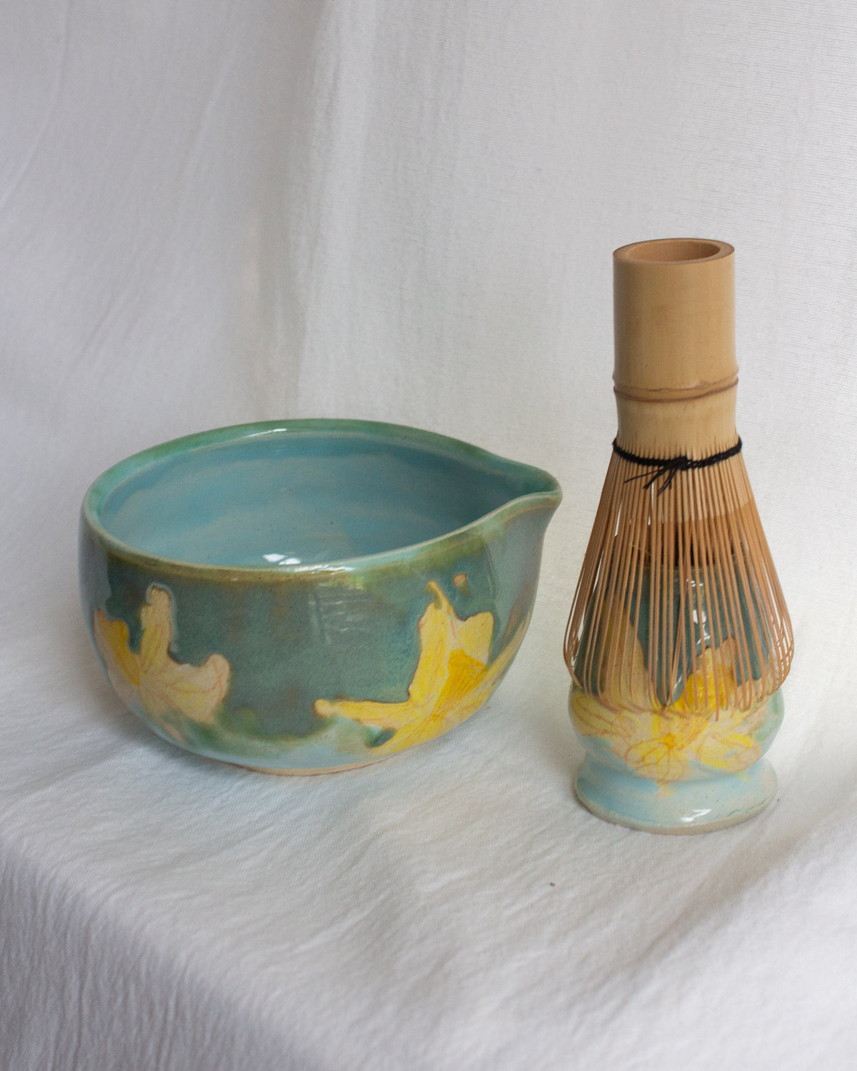 Hand Painted Daffodil Matcha Set No. 27