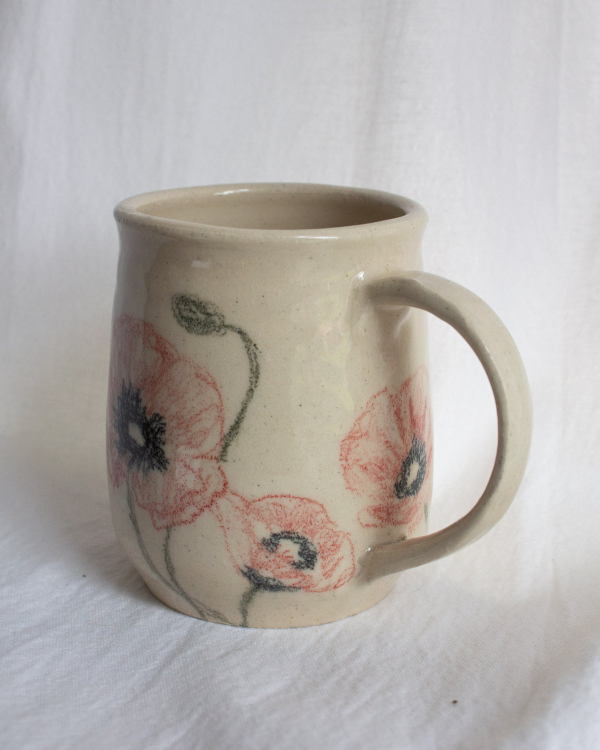 Hand Drawn Poppy Mug No. 21
